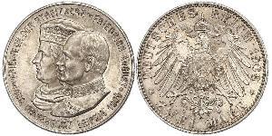 2 Mark Reino de Sajonia (1806 - 1918) Plata Federico Augusto III de Sajonia (1865-1932)