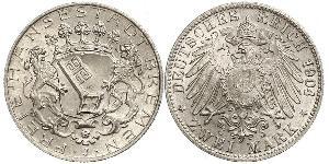 2 Mark Freie Hansestadt Bremen Silber 