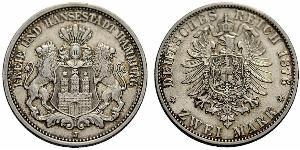 2 Mark Hamburg / Deutschland Silber 