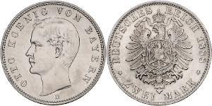 2 Mark Königreich Bayern (1806 - 1918) Silber Otto (Bayern)(1848 – 1916)