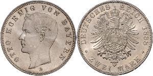 2 Mark Königreich Bayern (1806 - 1918) Silber Otto (Bayern)(1848 – 1916)