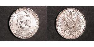 2 Mark Königreich Preußen (1701-1918) Silber Wilhelm II, German Emperor (1859-1941)