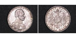 2 Mark Königreich Preußen (1701-1918) Silber Wilhelm II, German Emperor (1859-1941)