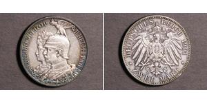 2 Mark Königreich Preußen (1701-1918) Silber Wilhelm II, German Emperor (1859-1941)