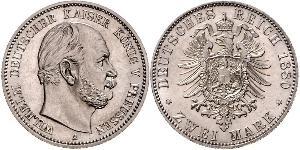 2 Mark Königreich Preußen (1701-1918) Silber Wilhelm I, German Emperor (1797-1888)