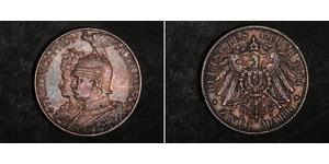 2 Mark Königreich Preußen (1701-1918) Silber Wilhelm II, German Emperor (1859-1941)