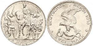 2 Mark Königreich Preußen (1701-1918) Silber 