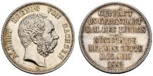 2 Mark Königreich Sachsen (1806 - 1918) Silber Albert (Sachsen)