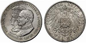 2 Mark Königreich Sachsen (1806 - 1918) Silber Friedrich August III. (Sachsen) (1865-1932)