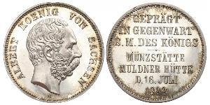 2 Mark Königreich Sachsen (1806 - 1918) Silber Albert (Sachsen)
