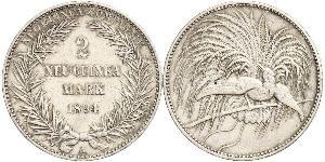 2 Mark Neuguinea Silber 