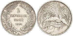 2 Mark Neuguinea Silber 