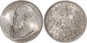 2 Mark Duchy of Saxe-Meiningen (1680 - 1918) Silver Georg II, Duke of Saxe-Meiningen