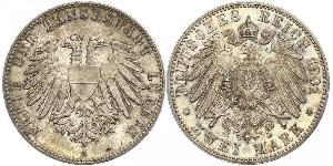 2 Mark Free City of Lübeck Silver 