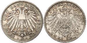 2 Mark Free City of Lübeck Silver 