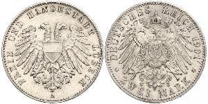 2 Mark Free City of Lübeck Silver 