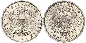 2 Mark Free City of Lübeck Silver 