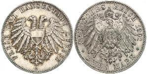 2 Mark Free City of Lübeck Silver 