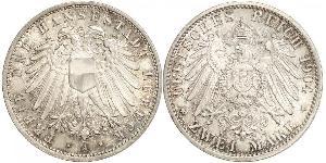 2 Mark Free City of Lübeck Silver 