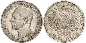 2 Mark Grand Duchy of Oldenburg (1814 - 1918) Silver Frederick Augustus III of Saxony (1865-1932)