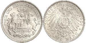 2 Mark Hamburg / Germany Silver 