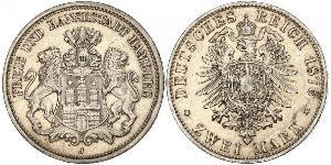 2 Mark Hamburg / Germany Silver 