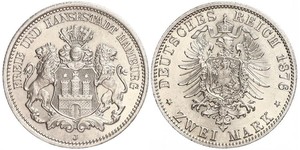 2 Mark Hamburg / Germany Silver 