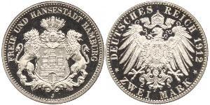 2 Mark Hamburg / Germany Silver 