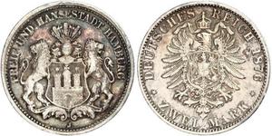 2 Mark Hamburg / Germany Silver 