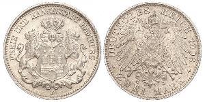 2 Mark Hamburg / Germany Silver 