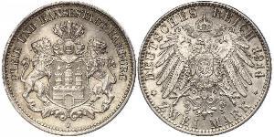 2 Mark Hamburg / Germany Silver 