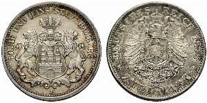 2 Mark Hamburg / Germany Silver 