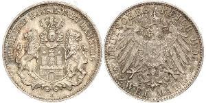 2 Mark Hamburg / Germany Silver 