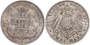 2 Mark Hamburg / Germany Silver 