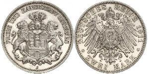 2 Mark Hamburg / Germany Silver 