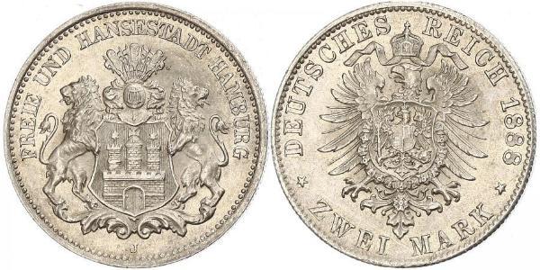 2 Mark Hamburg / Germany Silver 