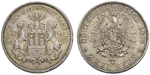 2 Mark Hamburg / Germany Silver 