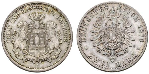 2 Mark Hamburg / Germany Silver 