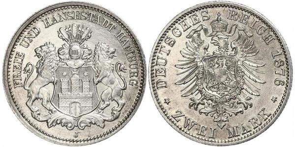2 Mark Hamburg / Germany Silver 