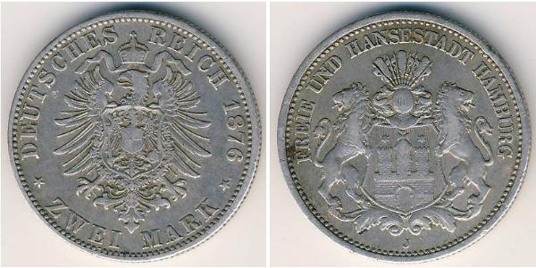 2 Mark Hamburg / Germany Silver 