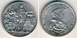 2 Mark Kingdom of Prussia (1701-1918) Silver 