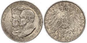 2 Mark Kingdom of Saxony (1806 - 1918) Silver Frederick Augustus III of Saxony (1865-1932)