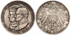 2 Mark Kingdom of Saxony (1806 - 1918) Silver Frederick Augustus III of Saxony (1865-1932)