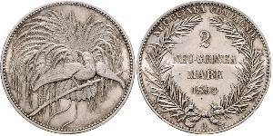 2 Mark New Guinea Silver 