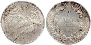 2 Mark New Guinea Silver 