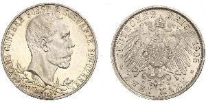 2 Mark Schwarzburg-Sondershausen (1599-1920) Silver 