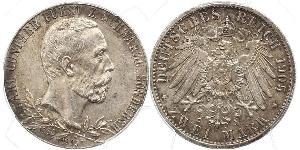 2 Mark Schwarzburg-Sondershausen (1599-1920) Silver 