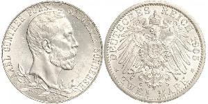 2 Mark Schwarzburg-Sondershausen (1599-1920) Silver 