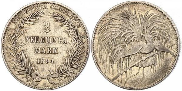 2 Mark New Guinea 銀 