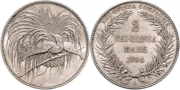 2 Mark New Guinea 銀 
